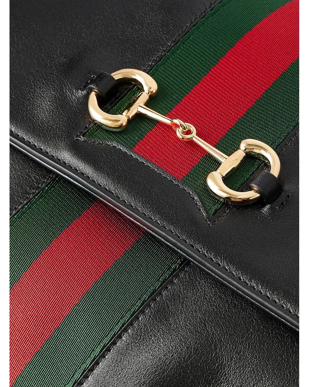 Gucci Black Paparazzo Large Leather Shoulder Bag