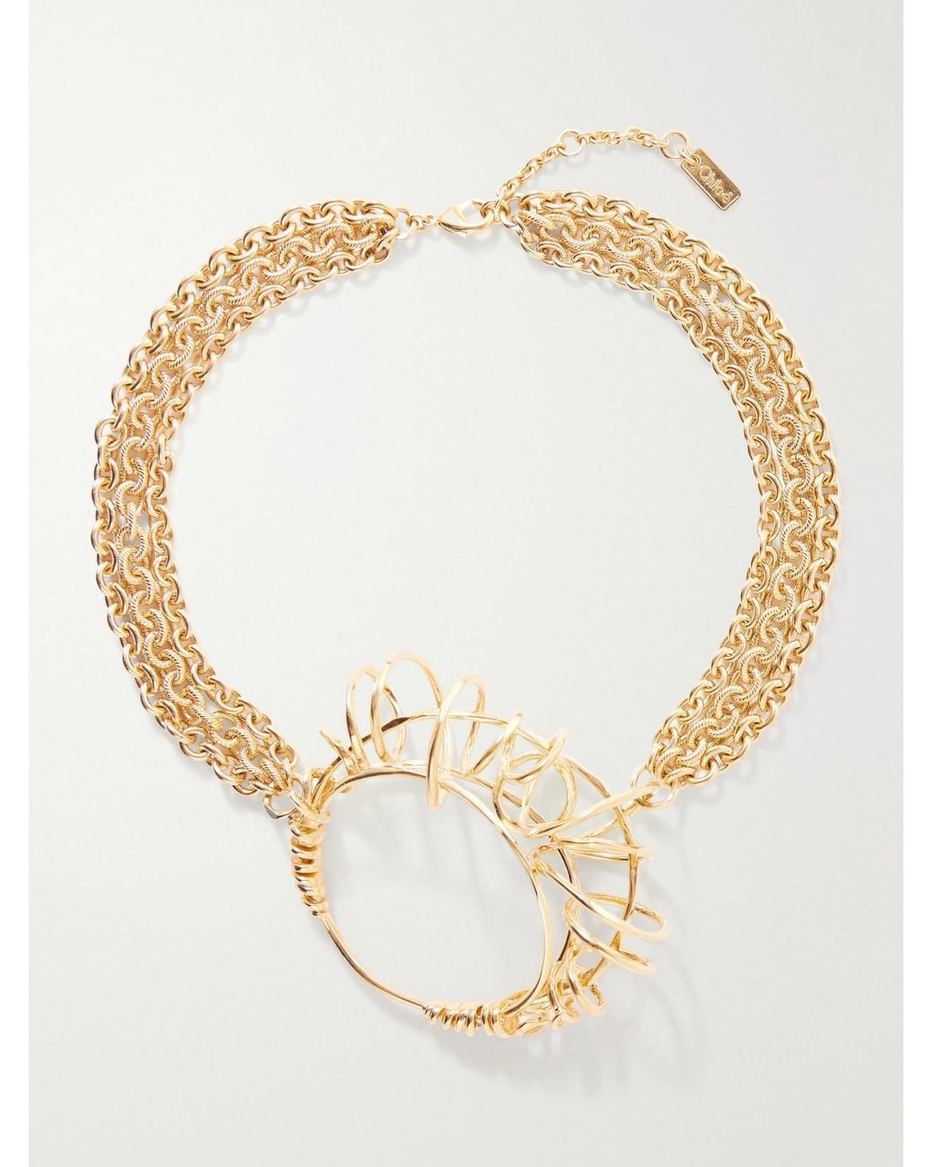 Chloé White Pendant-Tone Necklace