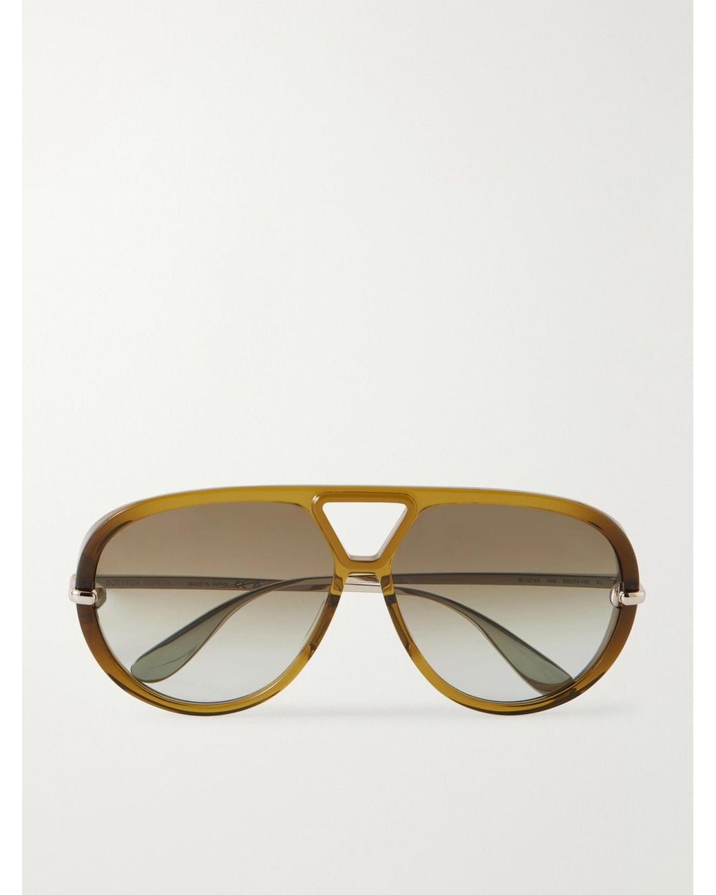 Bottega Veneta Brown Aviator-Style Acetate Sunglasses