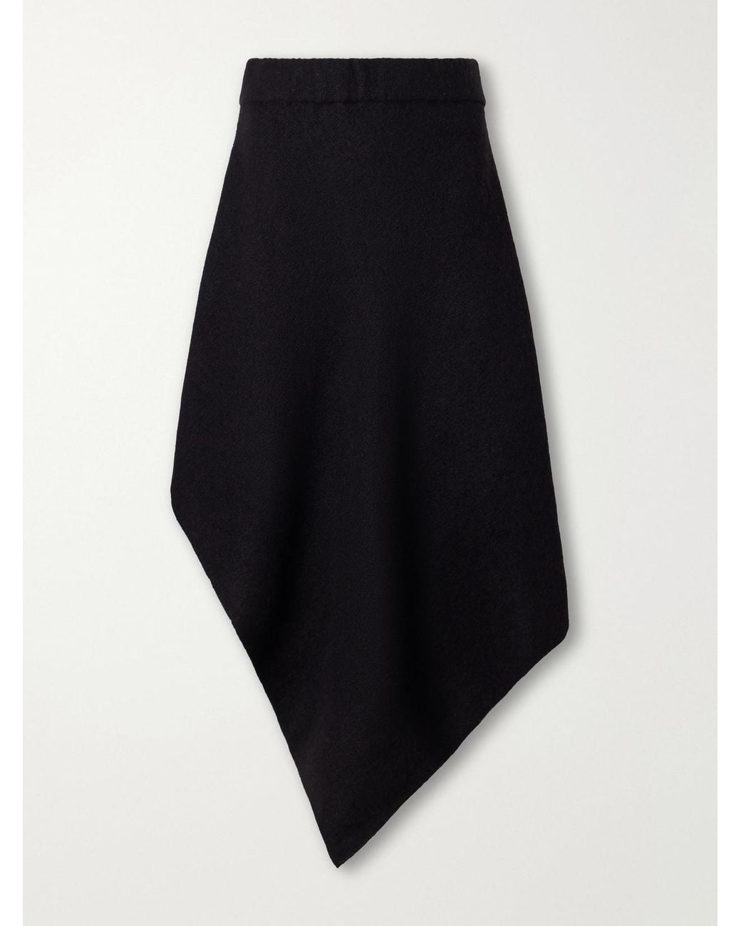 Lauren Manoogian Blue Manta Asymmetric Wool, Alpaca And Cotton-Blend Felt Midi Skirt