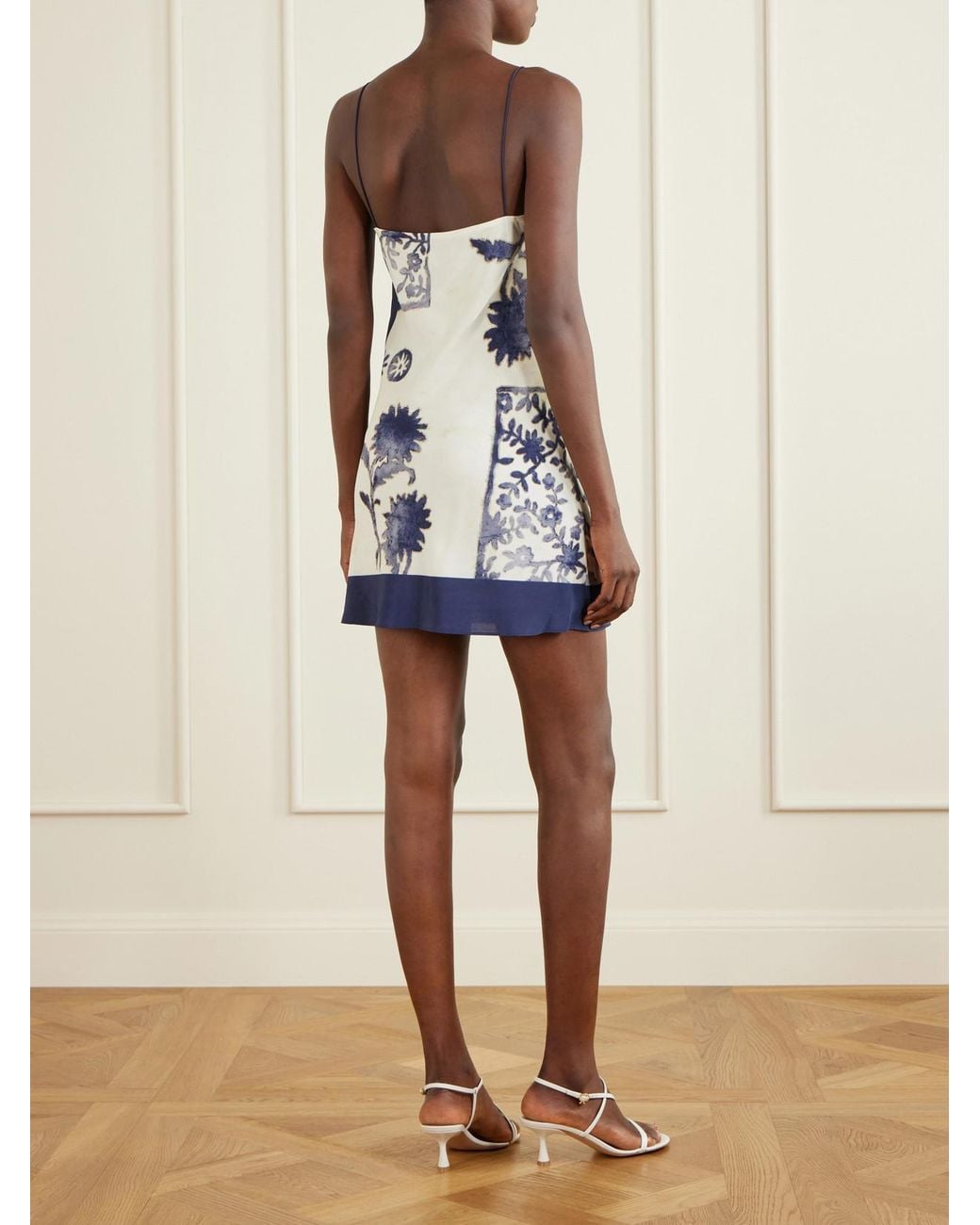 Sir White Philippa Floral-Printed Crepe De Chine Mini Dress