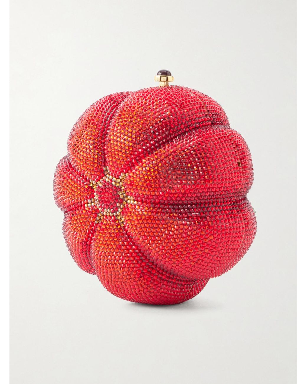 Judith Leiber Pink Tomato Crystal-Embellished-Tone Clutch