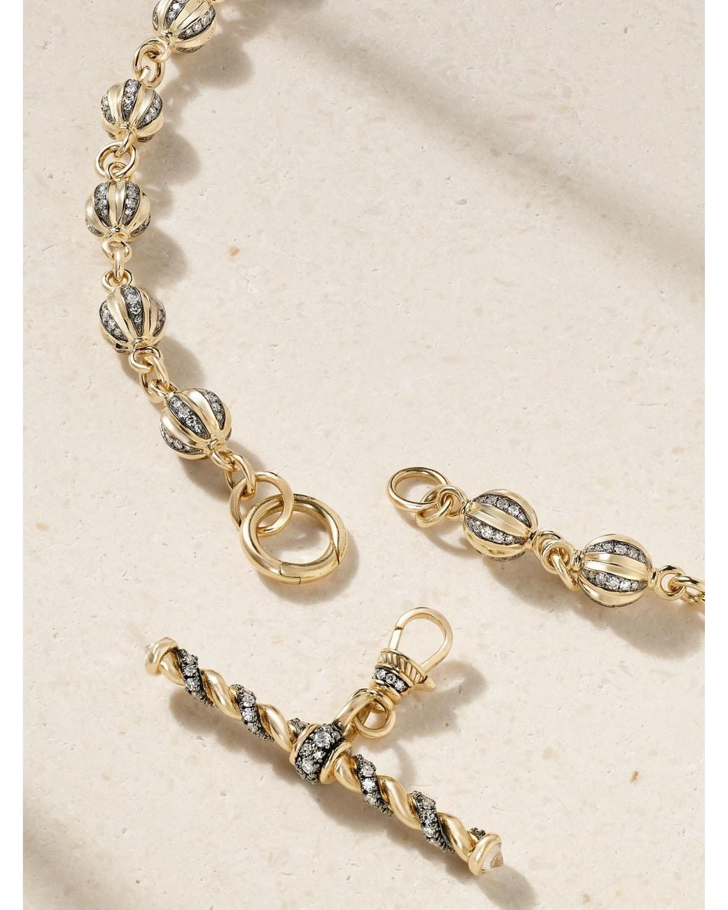 Lucy Delius Natural Ball Breaker 14-Karat Diamond Necklace