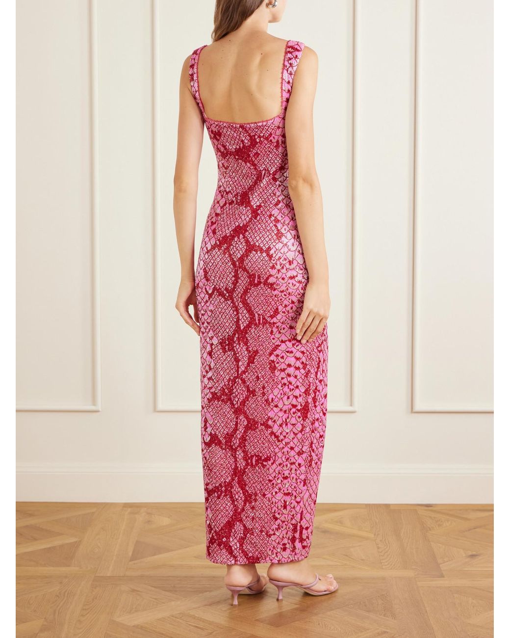Clio Peppiatt Pink Medusa Embellished Stretch-Tulle Gown