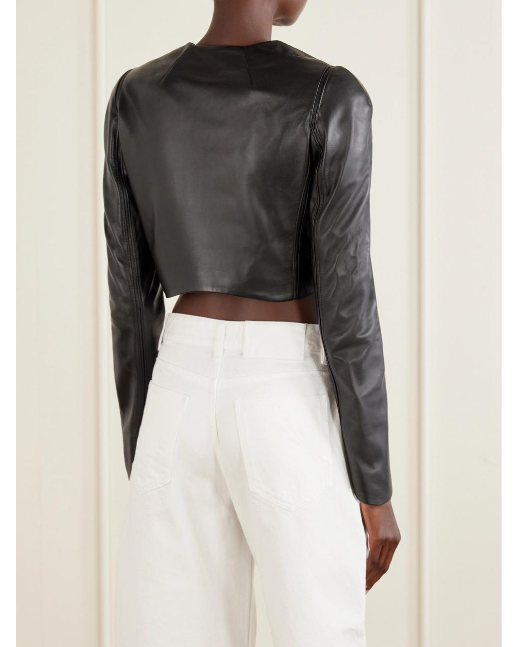 Alaïa Black Leather Biker Jacket