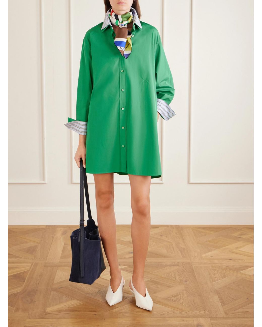 Loewe Natural Origami Cubic 45 Leather Slingback Pumps