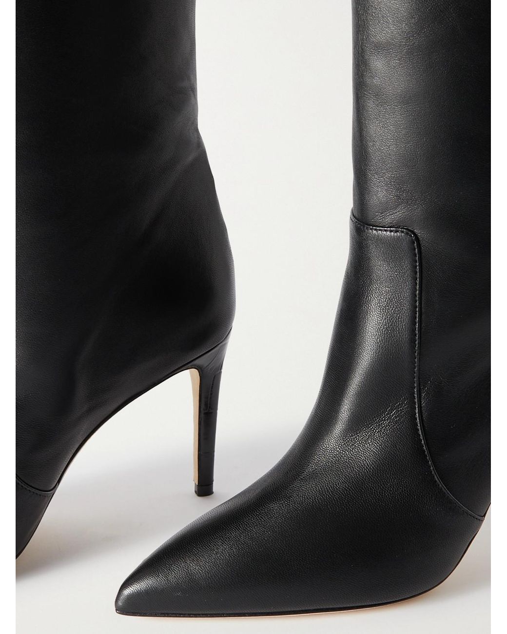 Paris Texas Black Stiletto 85 Leather Knee Boots