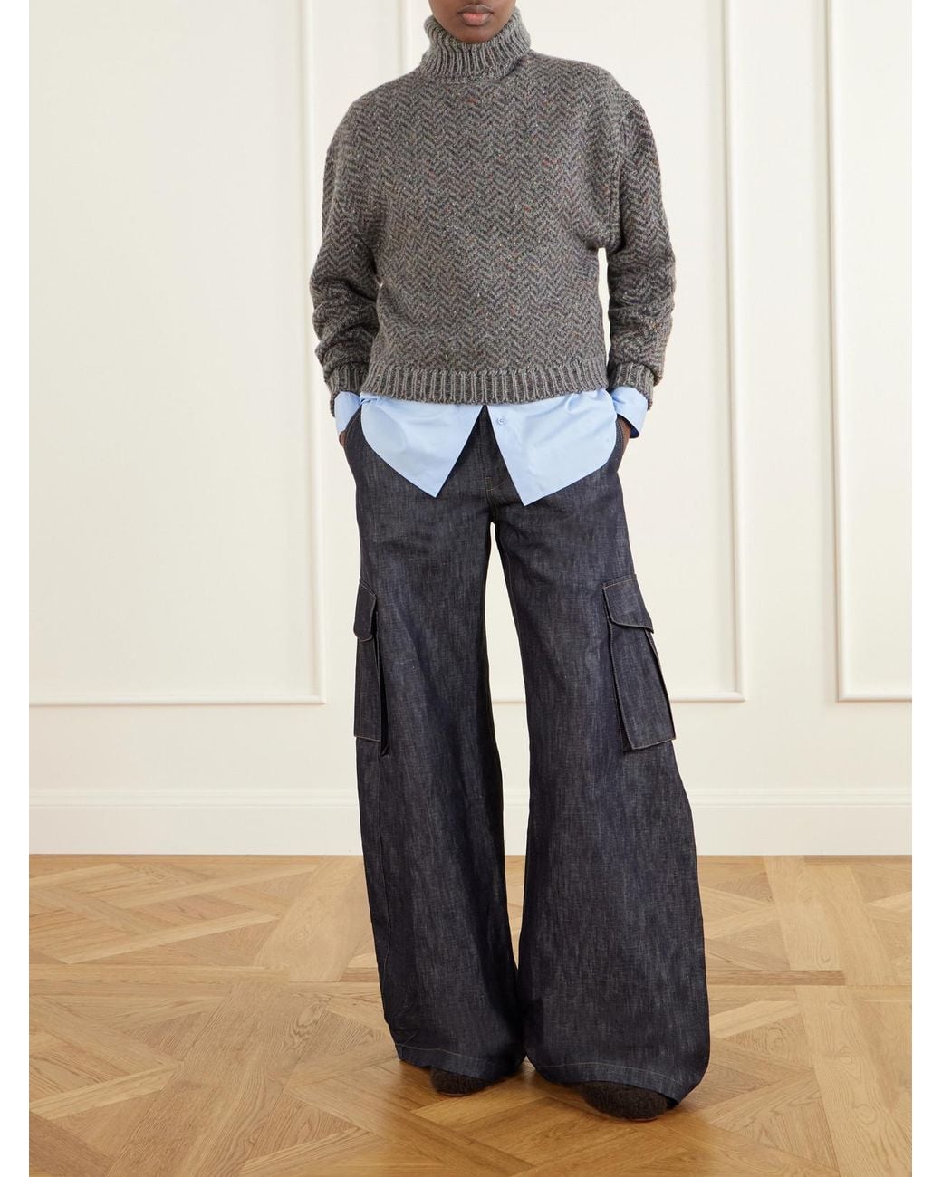Gabriela Hearst Blue Judie Cotton-Poplin Shirt