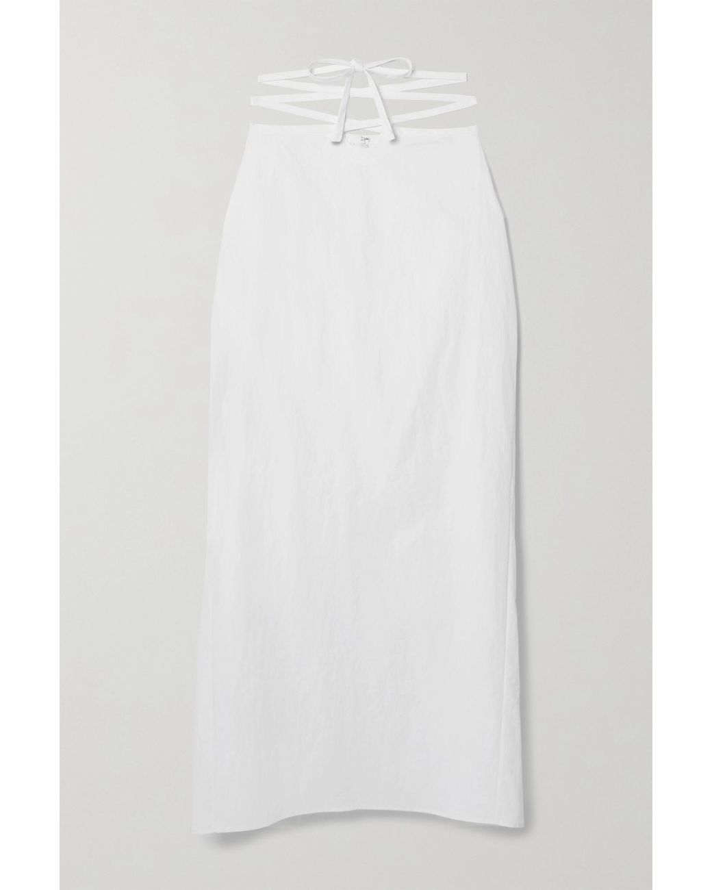 Christopher Esber Lace-up Poplin Maxi Skirt in White - Lyst