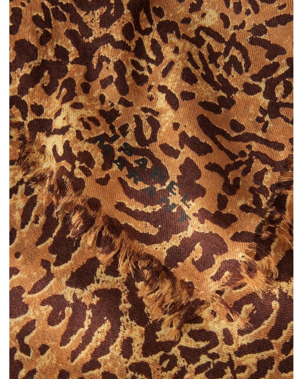Isabel Marant Brown Alecia Leopard-Print Wool And Cashmere-Blend Scarf