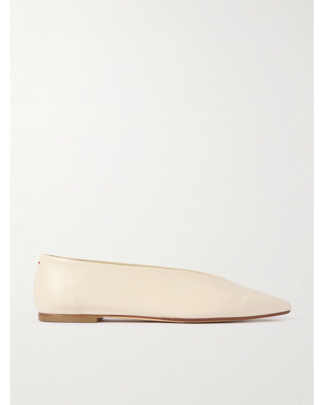 Aeyde Natural Betty Leather Ballet Flats
