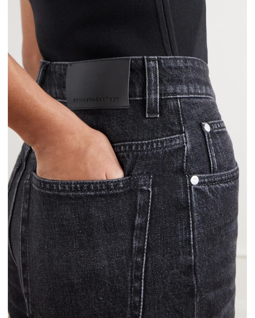 Stella McCartney Blue High-Rise Slim-Leg Jeans
