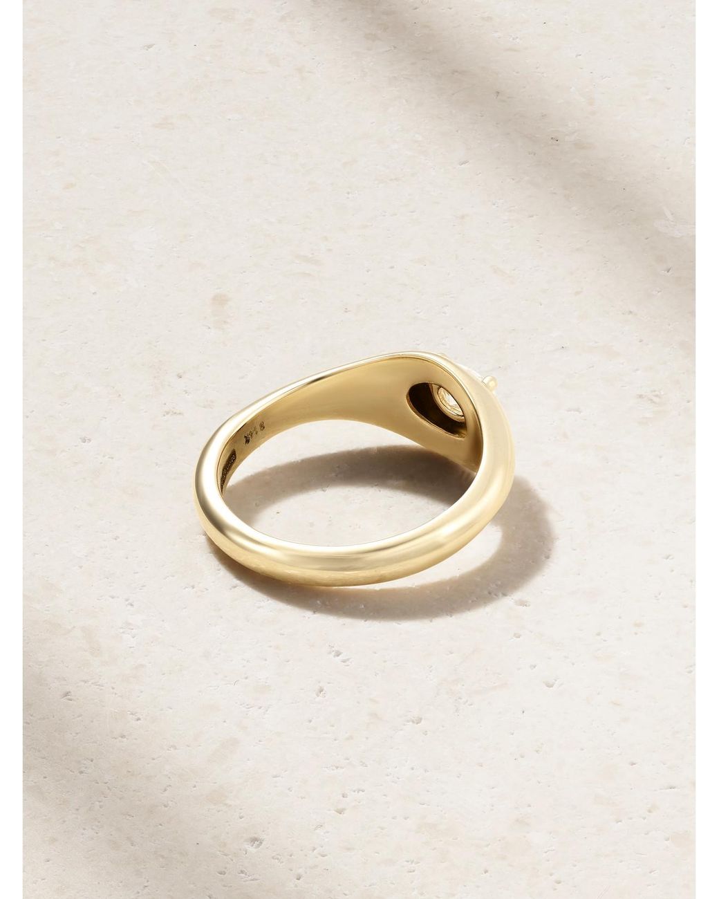 STONE AND STRAND Natural The Essential 14-Karat Diamond Pinky Ring