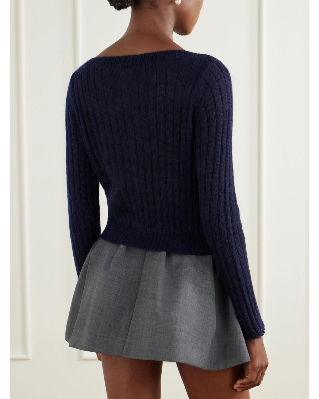 ShuShu/Tong Blue Embellished Knitted Cardigan