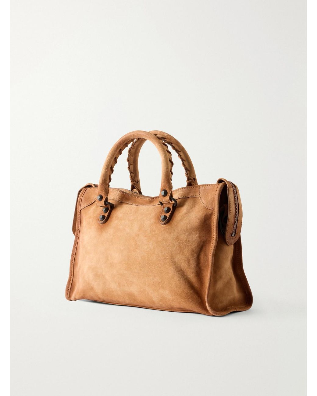 Balenciaga Brown Le City Small Suede Shoulder Bag