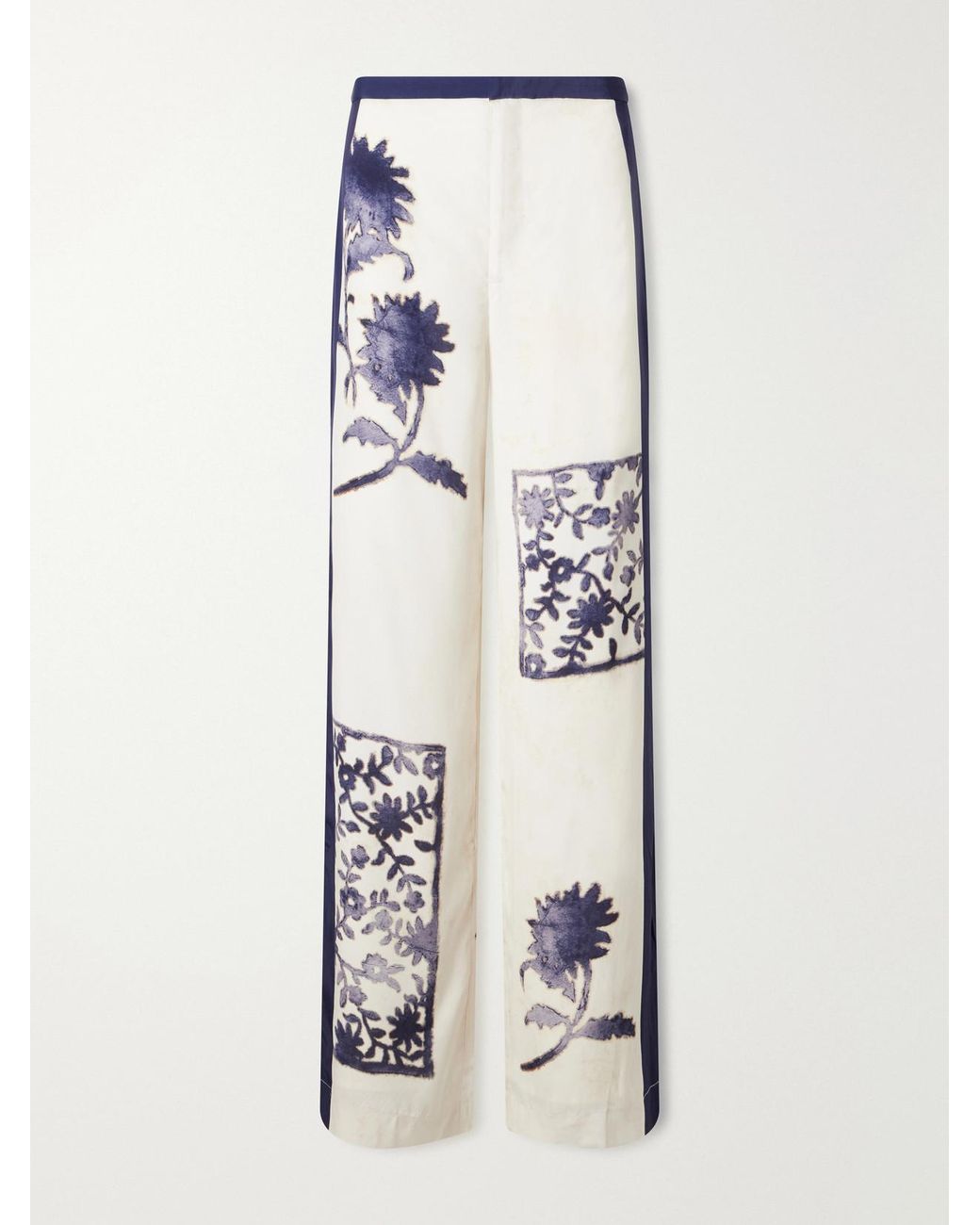 Sir White Phillipa Georgette Straight-Leg Pants