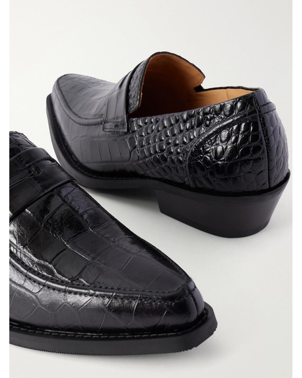 Our Legacy Black Cypher Leather Penny Loafers