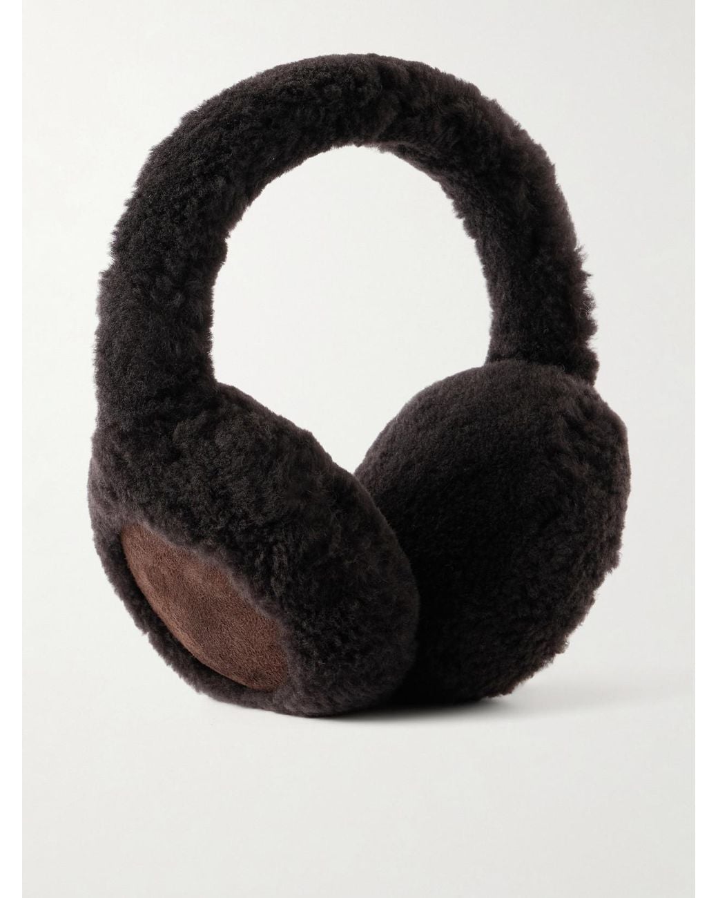 Yves Salomon Black Shearling Earmuffs