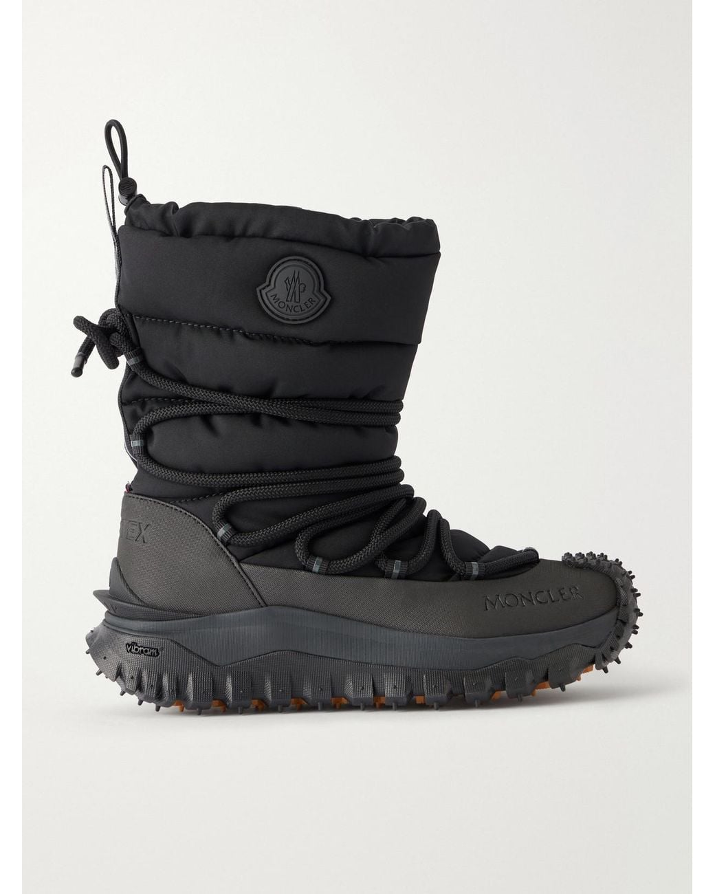Moncler Black Trailgrip Apres Quilted Shell Ankle Boots