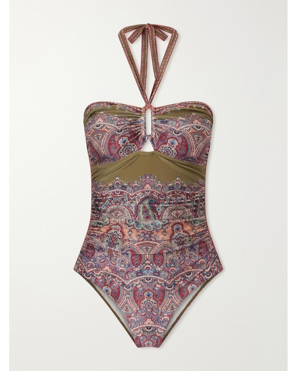 Zimmermann Multicolor Fairlight Cut-Out Printed Swimsuit