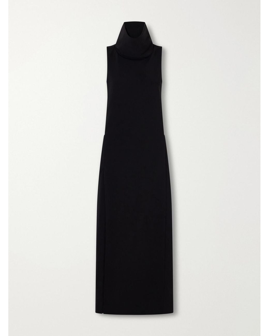 Courreges Black Cut-Out Crepe Maxi Dress