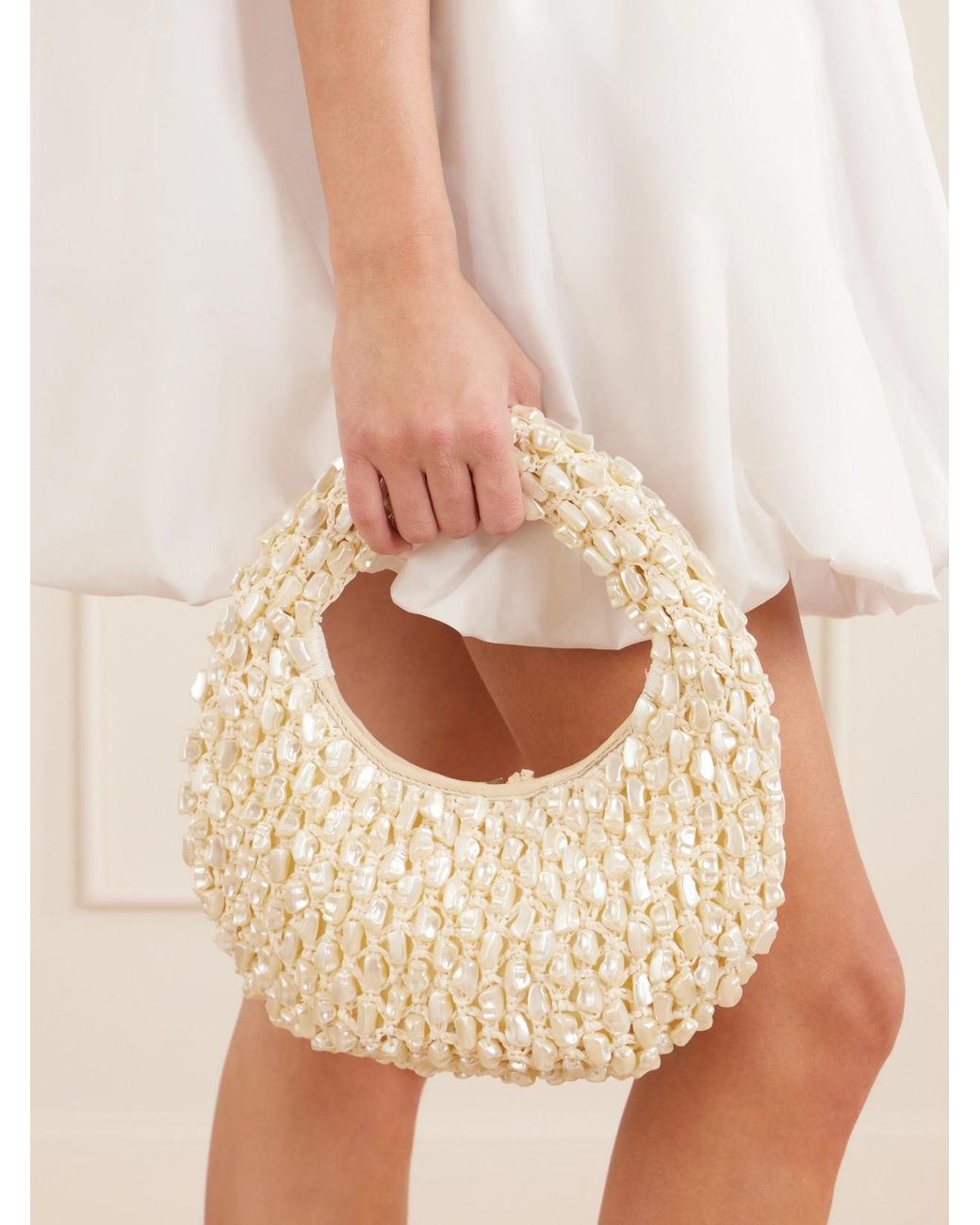 Staud Natural Reef Beaded Bag