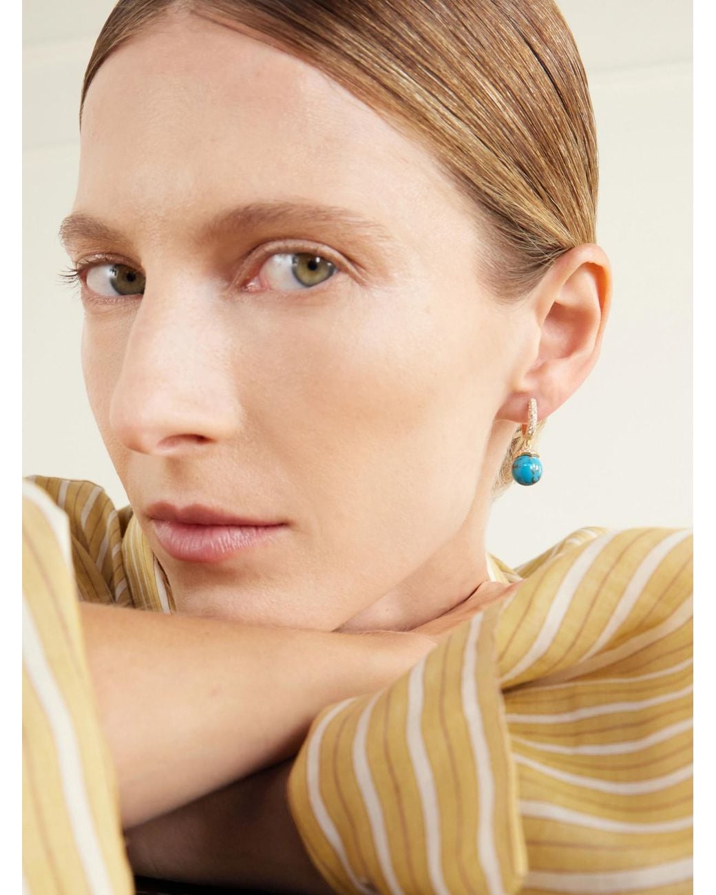 Octavia Elizabeth Blue 18-Karat, And Diamond Earrings