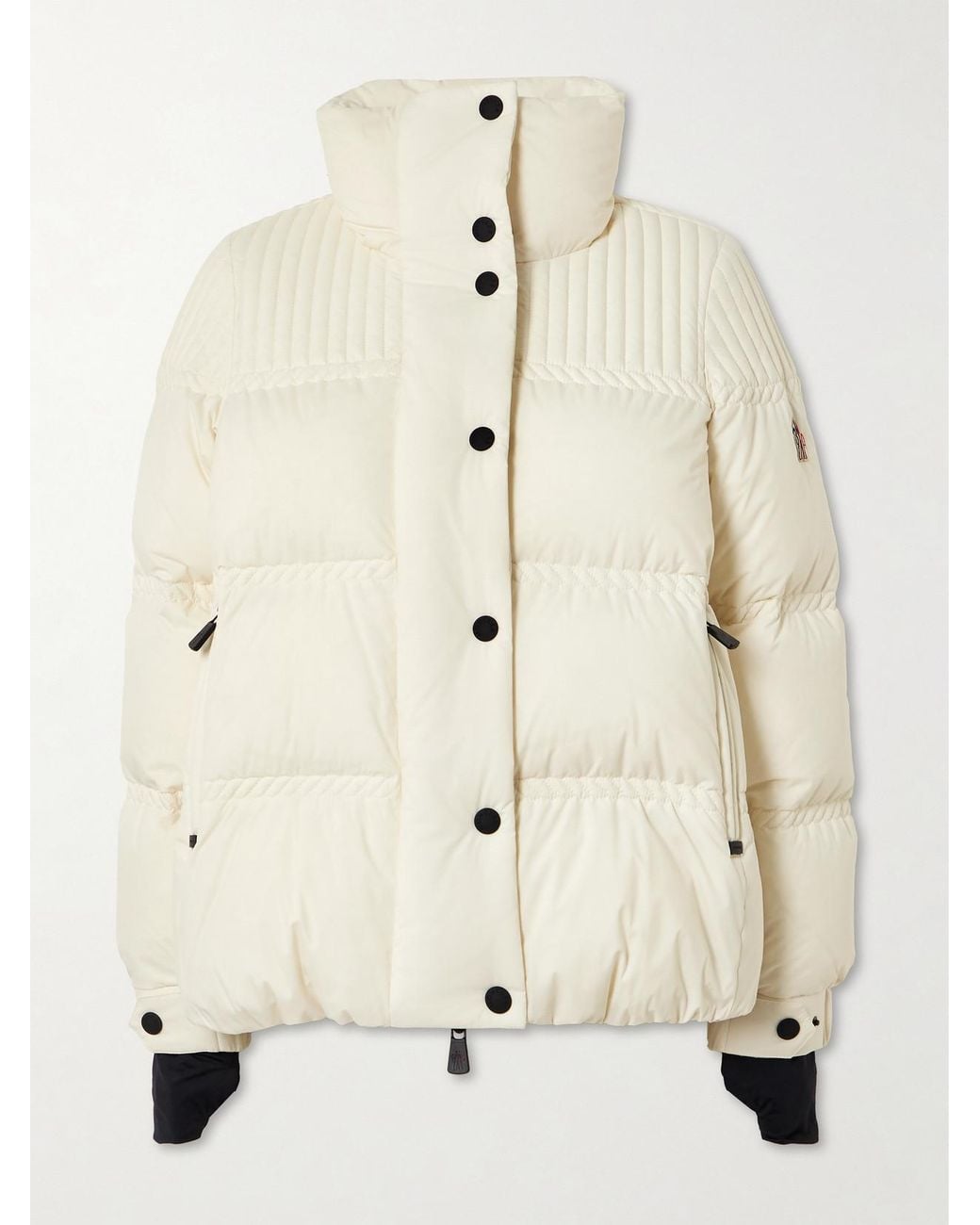 Moncler Natural Anglin Quilted Down Ski Jacket