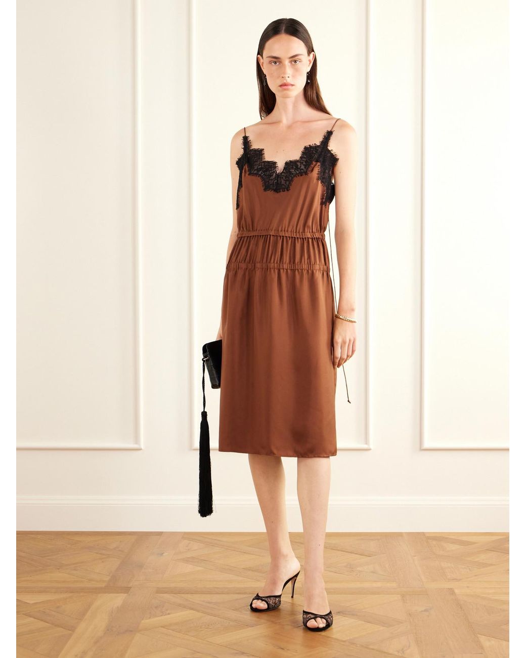 Le Sundial Black The Hidden Cord-Trimmed Eel Clutch