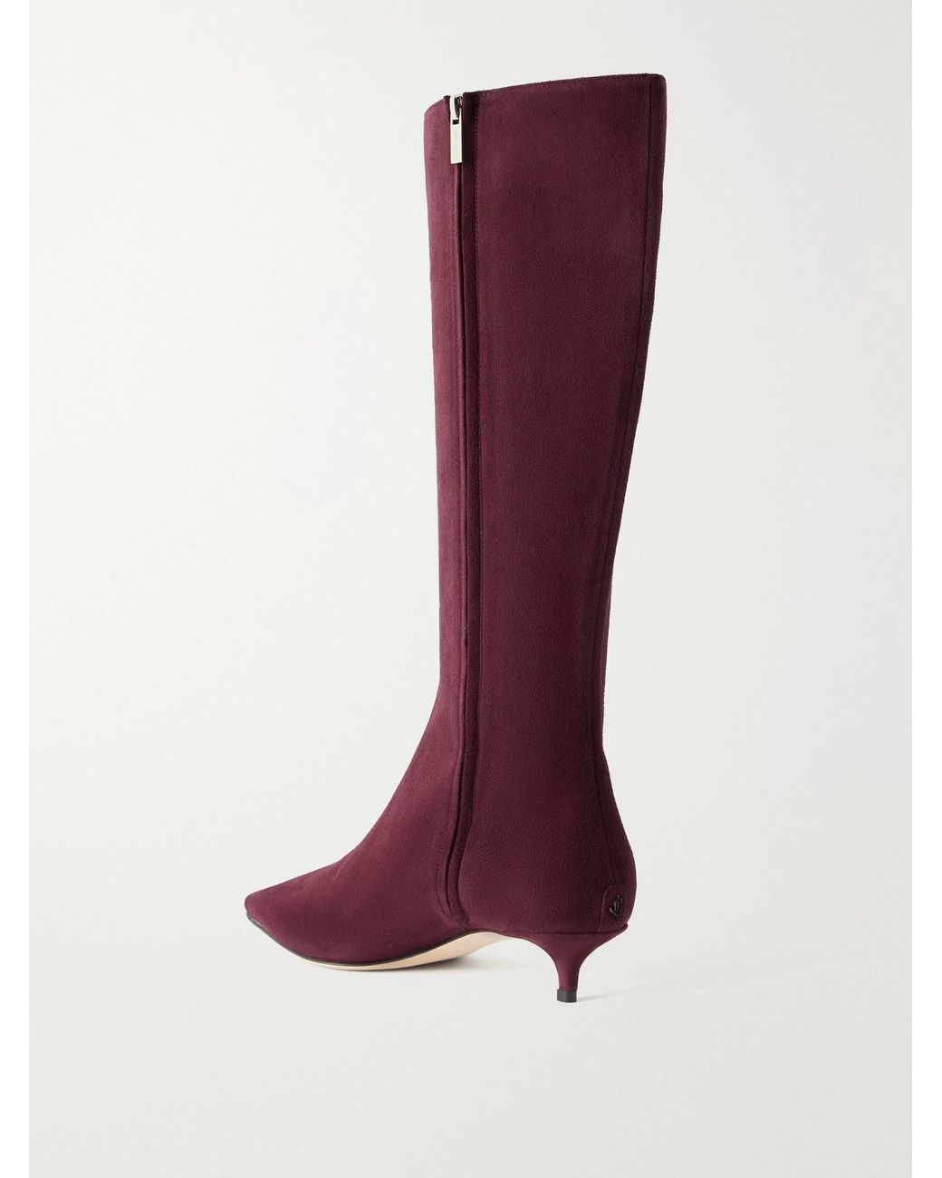Jimmy Choo Red Amis 35 Suede Knee Boots