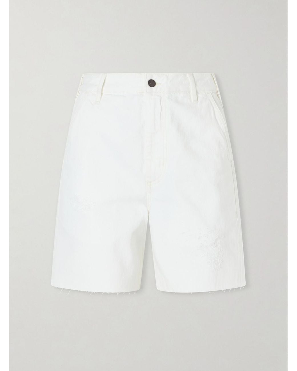 Kallmeyer White Ellis Skate Organic-Cotton Denim Shorts
