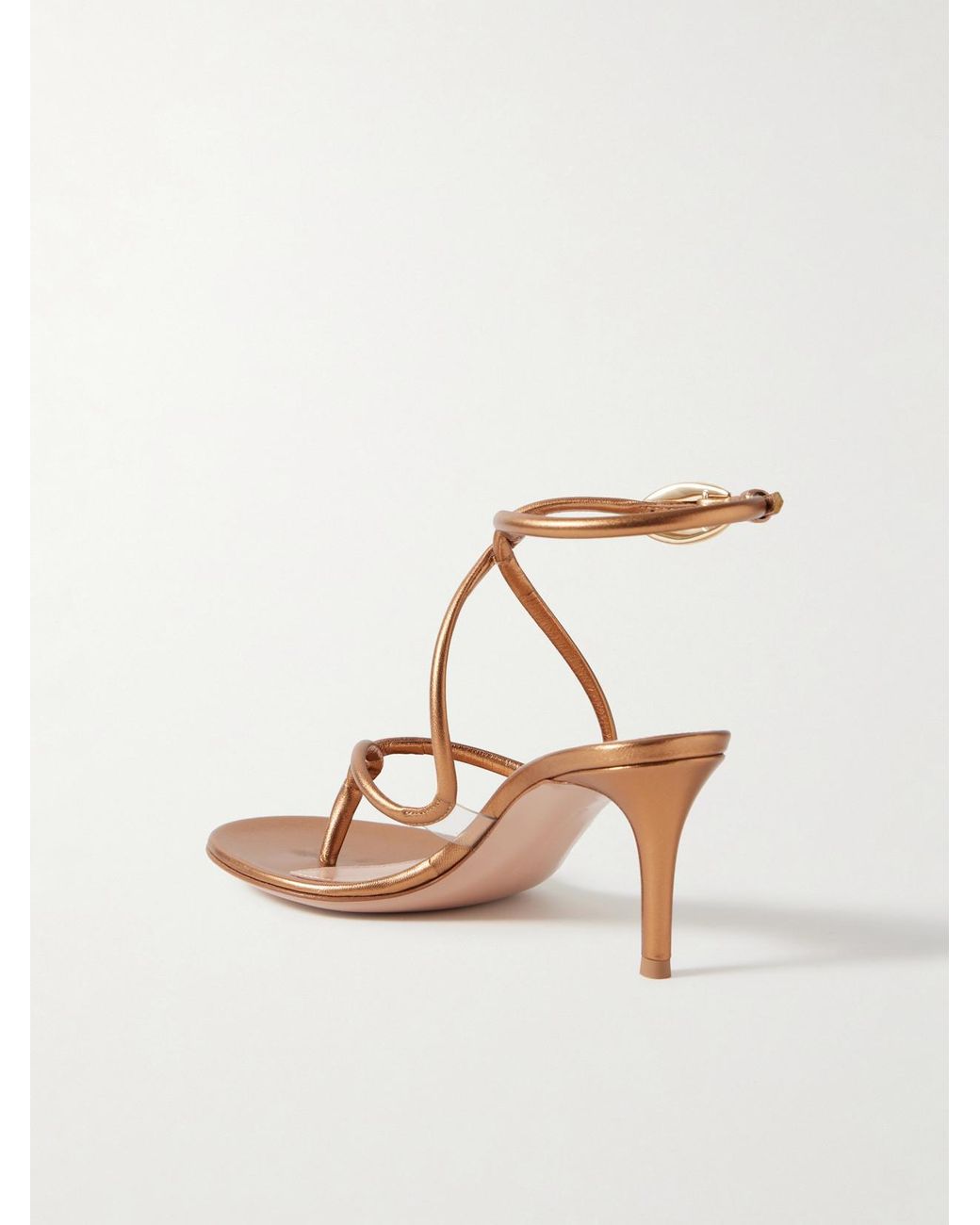 Gianvito Rossi Natural Jungle Mamba 70 Leather Sandals