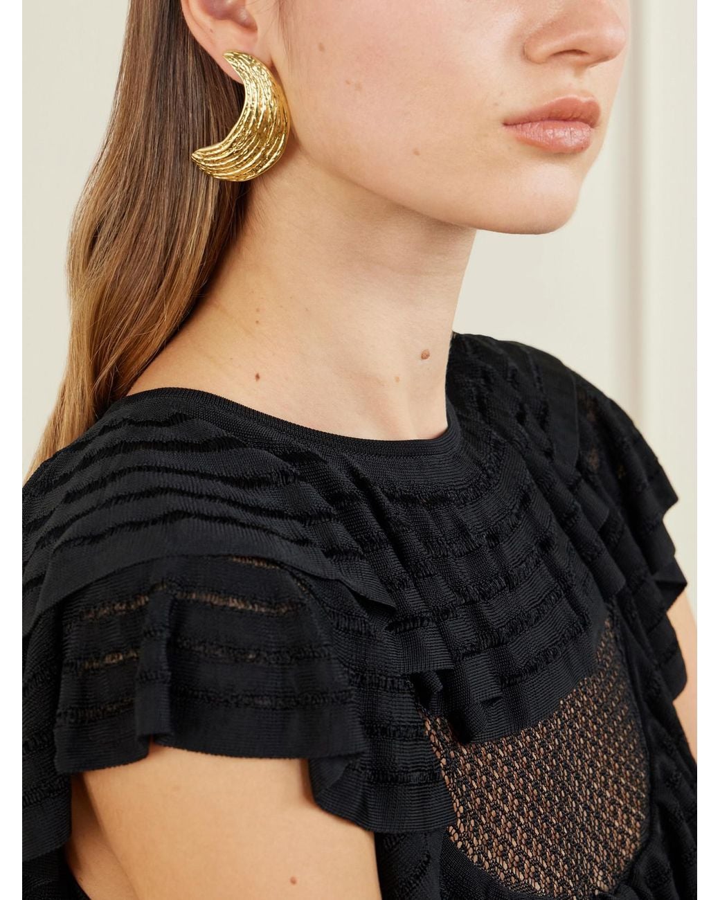 YSSO Natural Broken Shell-Plated Earrings