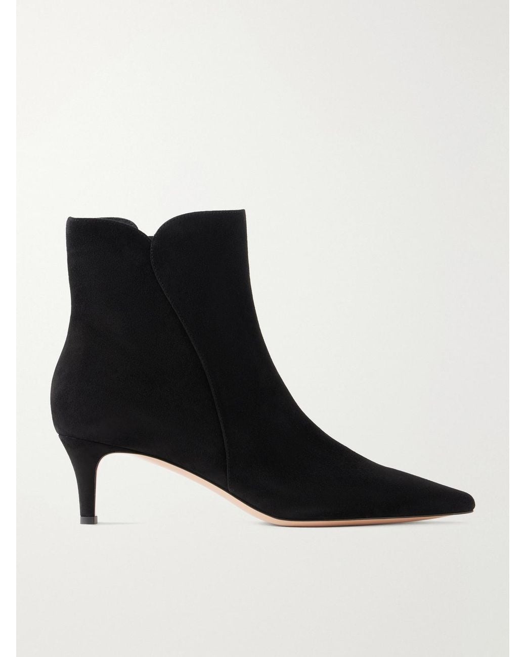 Gianvito Rossi Black Levy 55 Suede Ankle Boots