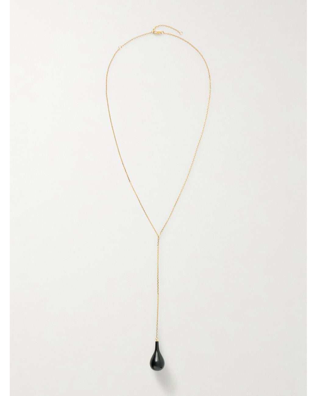 Totême White Plated, Onyx And Swarovski Crystal Necklace