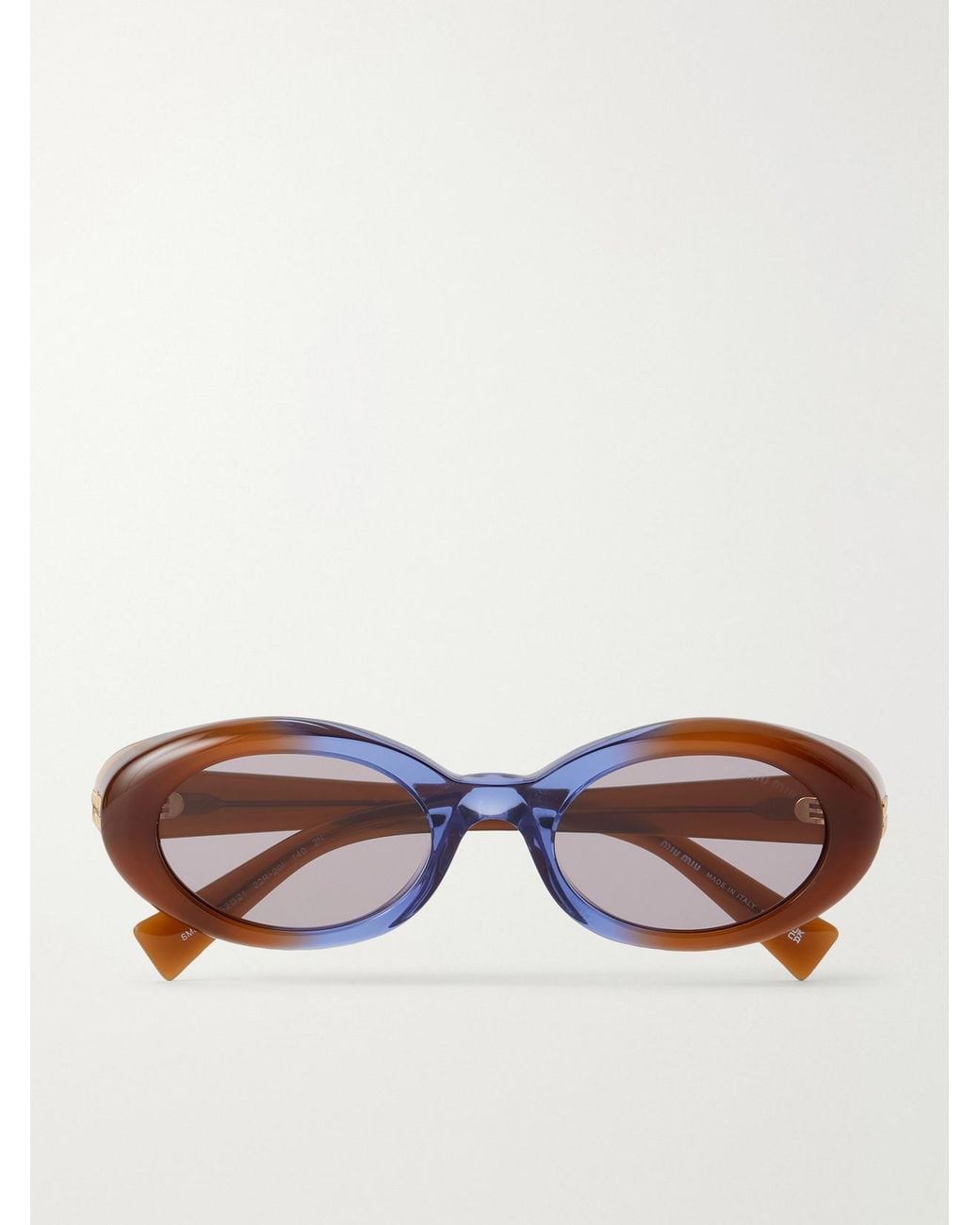 Miu Miu Multicolor Round-Frame Acetate Sunglasses