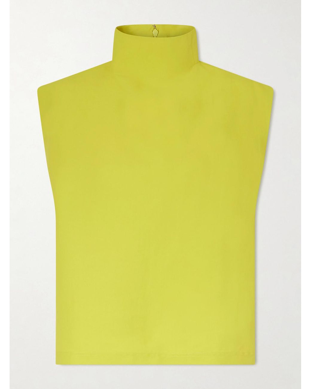 Alaïa Yellow Paper-Blend Turtleneck Top