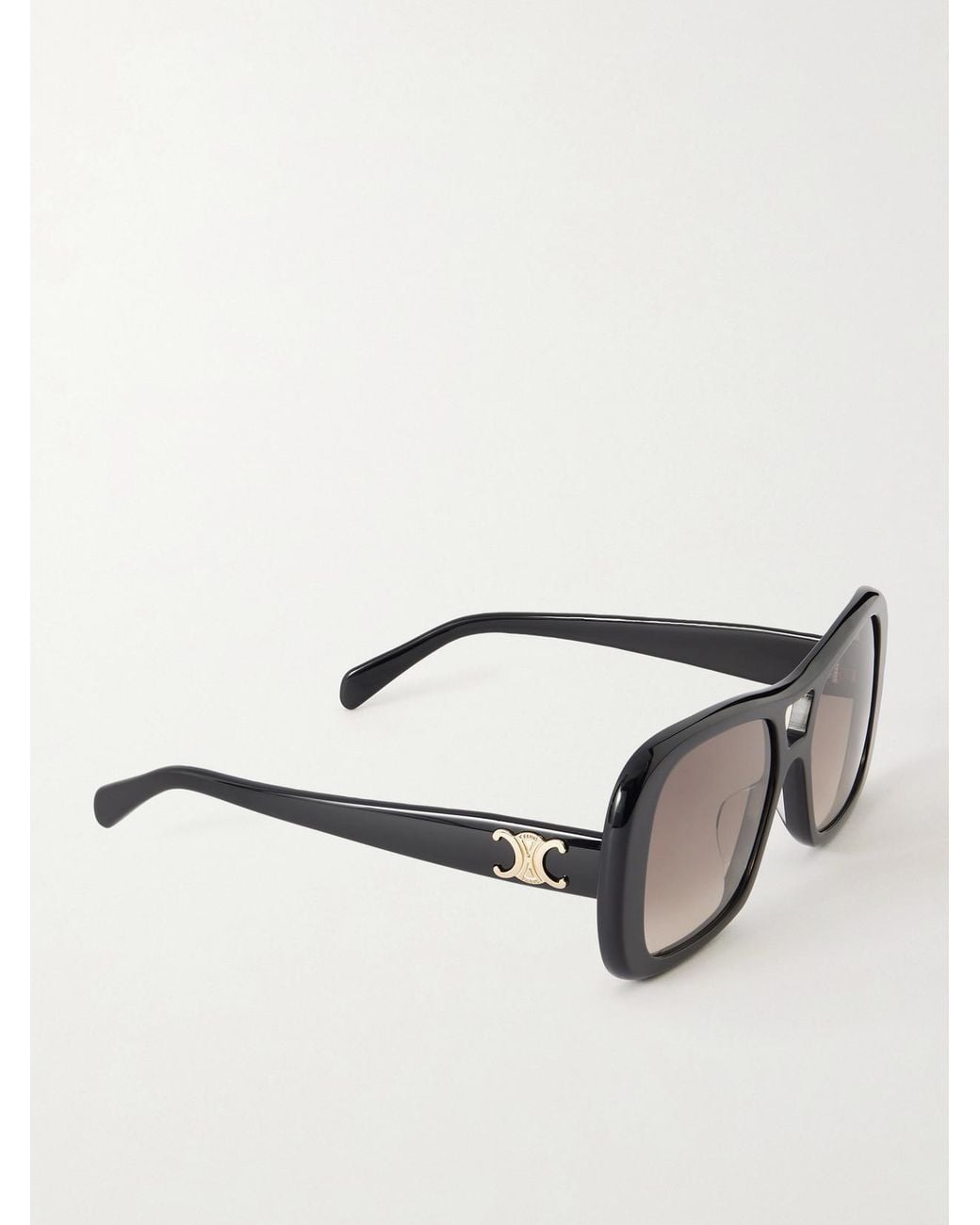 Céline Black Aviator-Style Acetate Sunglasses