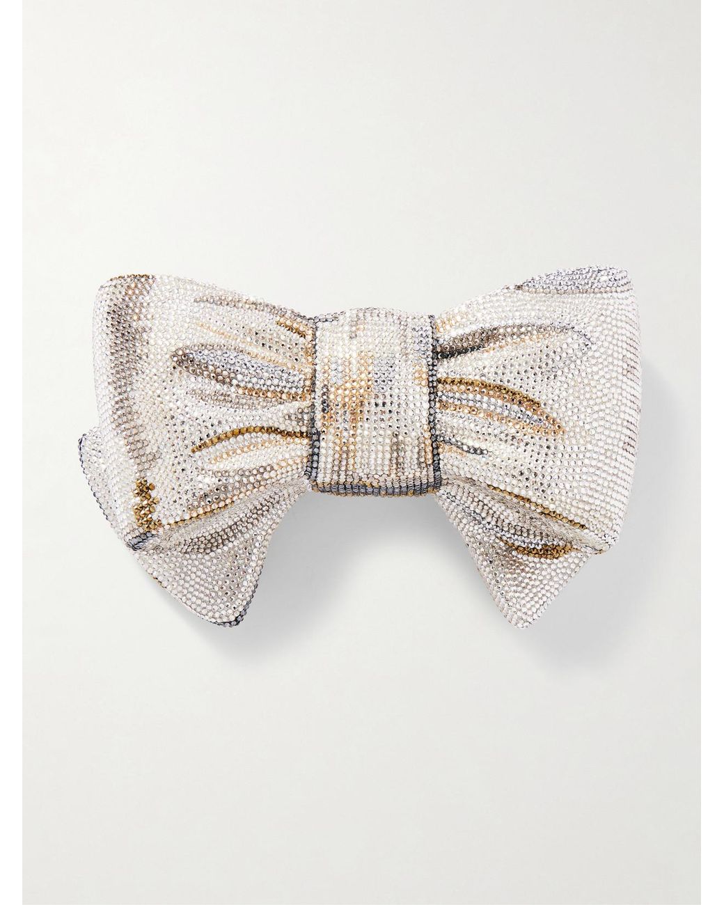 Judith Leiber Natural Bow Just For You Crystal-Embellished-Tone Clutch