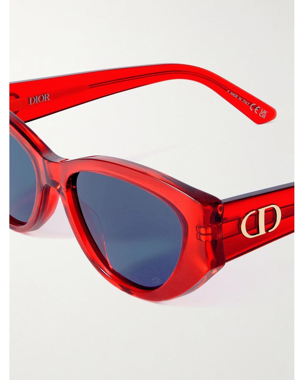 Dior Red Diorglow B1I Cat-Eye Acetate Sunglasses