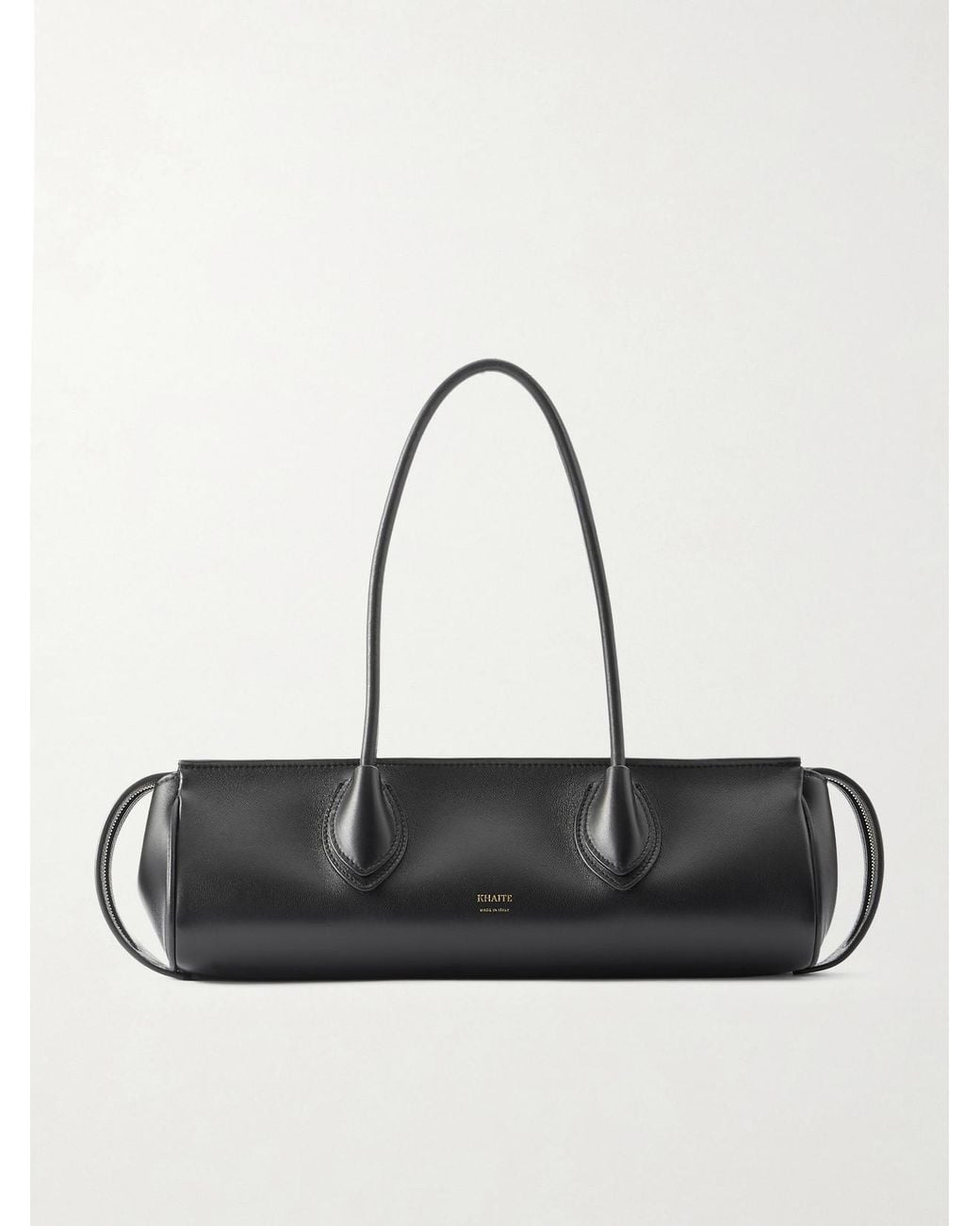 Khaite White Donna Leather Shoulder Bag