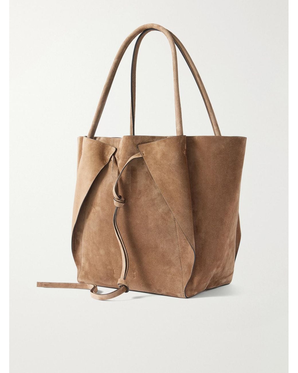 Gabriela Hearst Natural Marija Tasseled Suede Tote