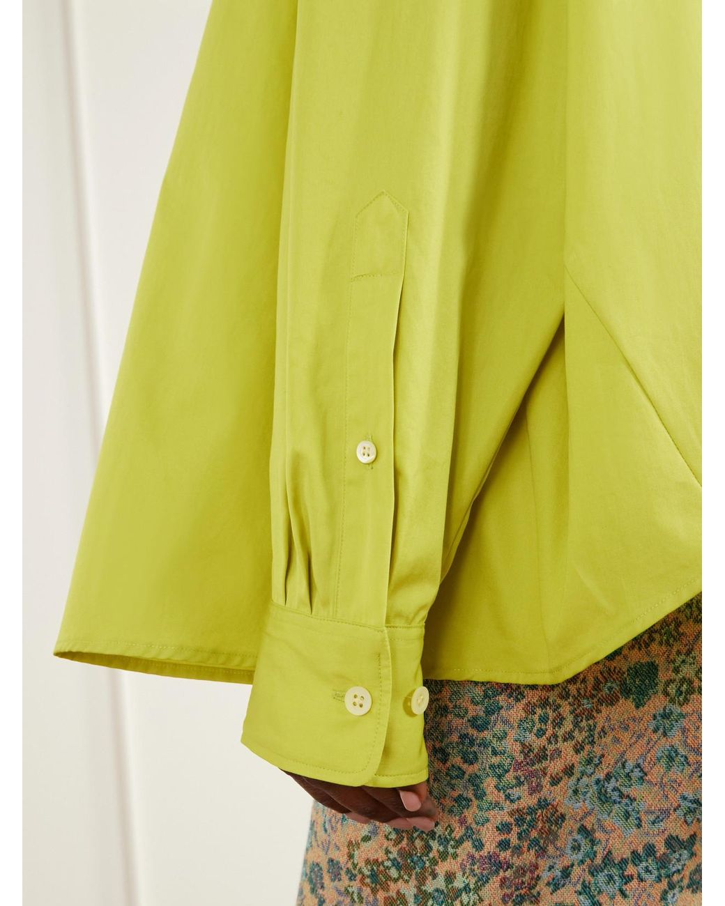 Dries Van Noten Yellow Darted Cotton-Poplin Shirt