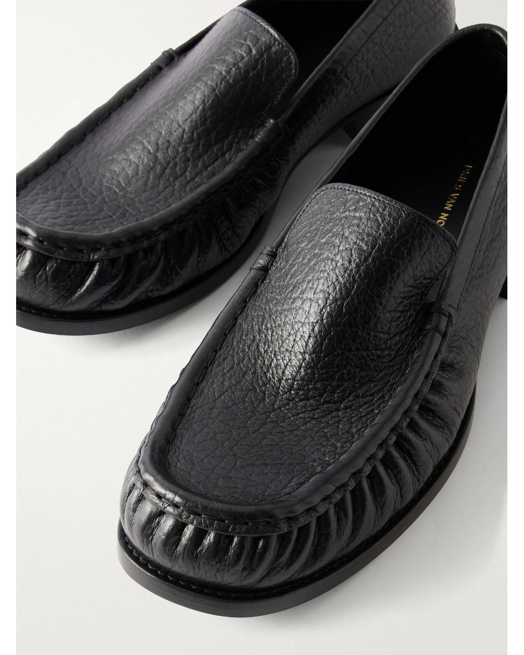 Dries Van Noten Black Leather Loafers