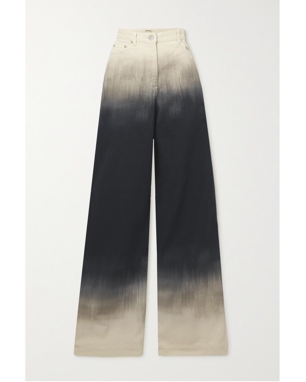 Peter Do Dégradé High-rise Wide-leg Jeans in Blue | Lyst