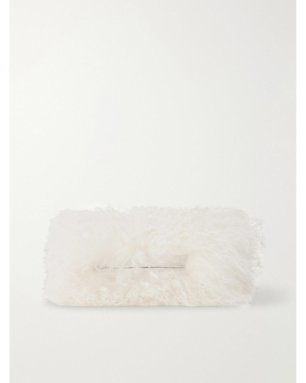 Yves Salomon Natural Leather-Trimmed Shearling Handwarmer