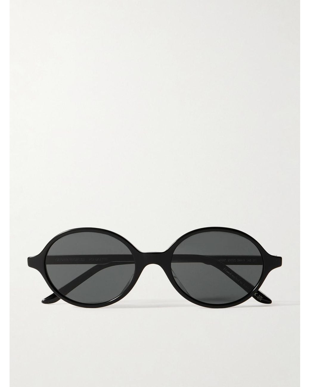 Oliver Peoples Black Khaite 1989C Round-Frame Acetate And-Tone Sunglasses