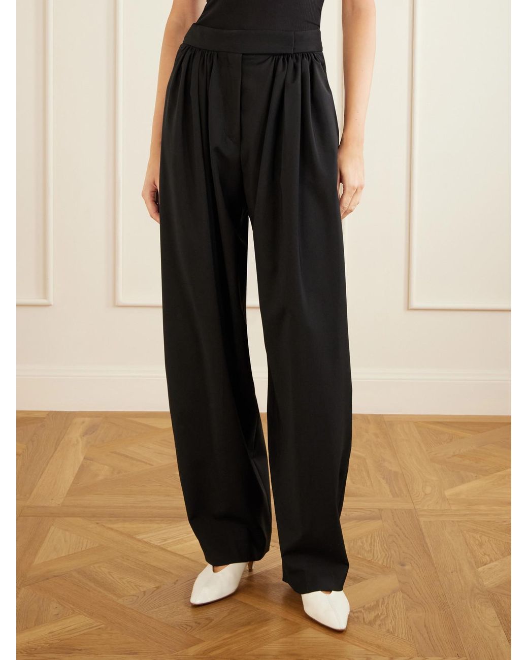 Sportmax Blue Zorro Wool Wide-Leg Pants