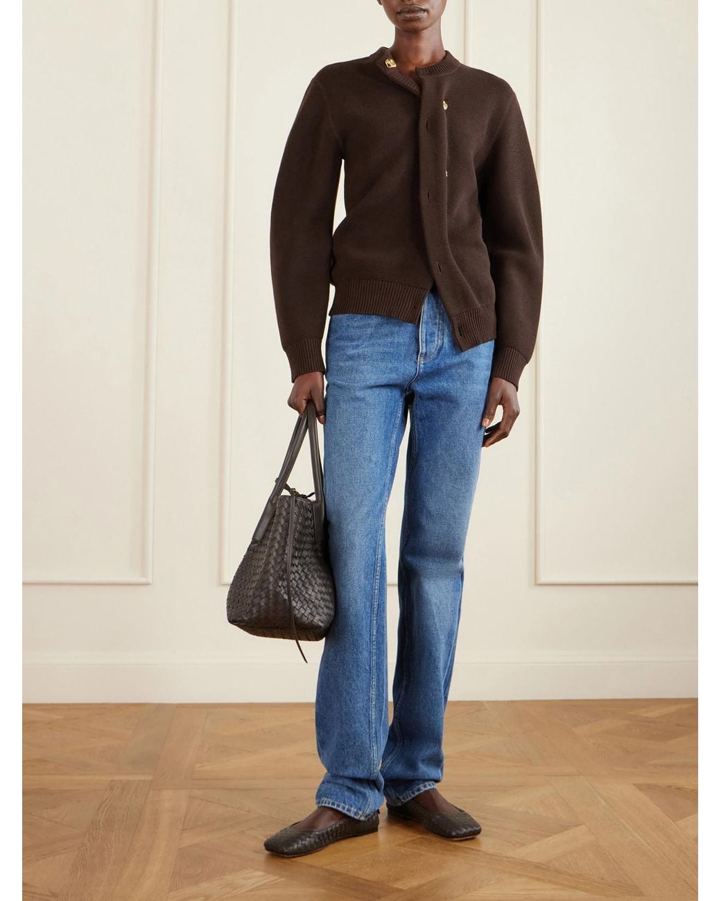 Bottega Veneta Brown Wool Cardigan