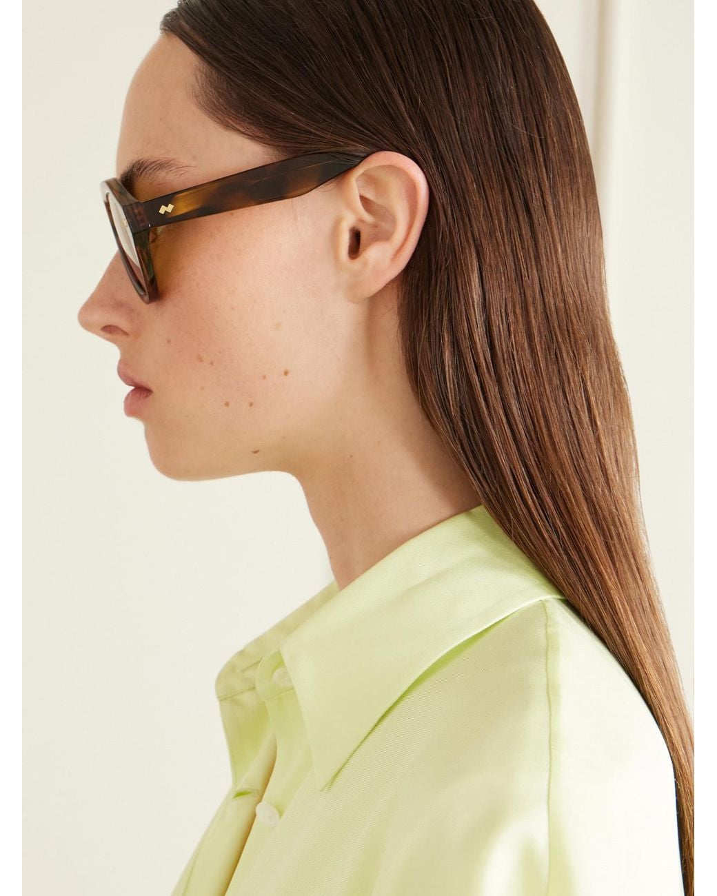 Bottega Veneta Natural Dizzy Aviator-Style Recycled-Acetate Sunglasses